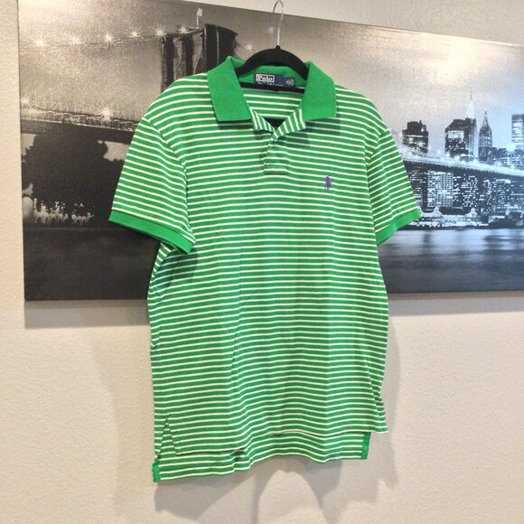 Polo Ralph Lauren Classic Fit Striped Mesh Polo Shirt - Picture 4 of 8
